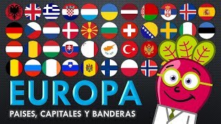 EUROPA 🌍 Paises y Capitales Banderas del Mundo [upl. by Leaj143]