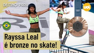 OLIMPÍADAS 2024 RAYSSA LEAL SOFRE ATÉ O FIM LEVANTA TORCIDA E CONQUISTA O BRONZE NO SKATE STREET [upl. by Burnham]