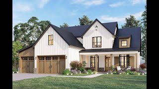 Farmhouse House Plan  Strawberry Gardens Home Plan  HPC 47368 [upl. by Nnaasil]