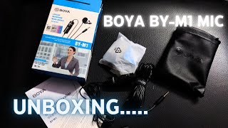 Boya ByM1 Microphone  Unboxing  Black  YouTube Equipment  Amazon [upl. by Egidio874]