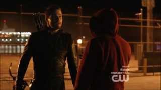 Arrow  2x12 Clip  Oliver Green Arrow Reveals his Identity to Roy [upl. by Clark659]