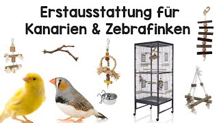 Erstausstattung für Kanarien und Zebrafinken [upl. by Acilejna]