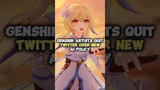 Genshin Artists Quit Twitter Over New AI Policy [upl. by Htez]