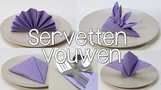 5 manieren om Servetten te vouwen [upl. by Ymas476]