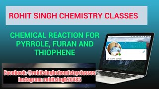 CHEMICAL REACTIONS OF PYRROLE FURAN AND THIOPHENE [upl. by Nirtak]