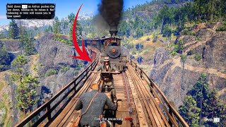 RDR2  What happens if a Handcar collides with a train 😲 [upl. by Marva]