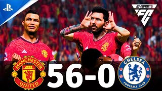 FC 24 Gameplay  Man United 560 Chelsea  Ft Messi  Ronaldo Mbappe Haaland Neymar Salah [upl. by Ave991]