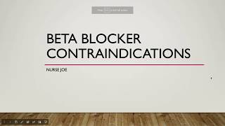 Beta Blocker Contraindications Medical Mnemonic [upl. by Alva154]