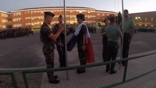 Montée des couleurs à lécole de Guardia Civil de Valdemoro avec élèves gendarmes français de Tulle [upl. by Ruamaj]