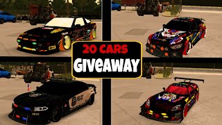 Giveaway  20 Cool Cars amp 20k Gold Coin  Car Parking Multiplayer [upl. by Lattie]