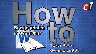 How to Boekje afdrukken met Word 2007 [upl. by Eugen]