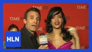 Rihanna shows AJ Hammer how to pronounce her name [upl. by Nawad]