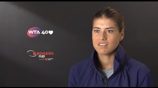 Sorana Cirstea 2013 Rogers Cup SF Interview [upl. by Elrebmik]