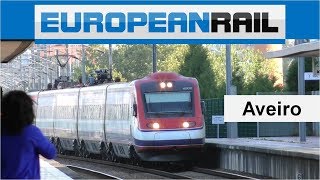 Comboios de Portugal Alfa Pendular Train  Aveiro with station announcements [upl. by Rosenfeld881]