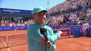 Rafael Nadal  Interview  Semifinal  Nordea Open Båstad 2024 [upl. by Felt]