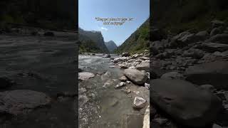 River Side  Khaliya Top Trek  Birthi WaterFall shorts youtubeshorts munsyari travel [upl. by Nirok]