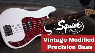 Squier by Fender Vintage Modified Precision Bass  Review Demo [upl. by Madeleine]