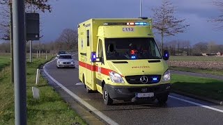 Ambulance Brandweer Leopoldsburg met spoed naar het Maria ziekenhuis Overpelt 355 [upl. by Kimberlyn]