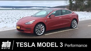 Tesla MODEL 3 Performance 1er ESSAI en France POV AutoMotocom [upl. by Oilime526]