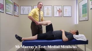 McMurrays Test  Medial Meniscus [upl. by Enitsud813]