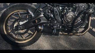 Yamaha XSR700 Xtribute with Roadsitalia Thunder Exhaust [upl. by Eenej]