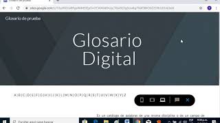 Como hacer un glosario digital en Google Sites [upl. by Chui]