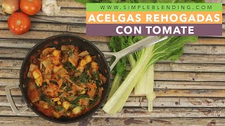 ACELGAS REHOGADAS CON TOMATE  Acelgas con patata y salsa de tomate  Verduras saludables [upl. by Joan]