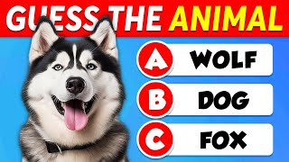 Guess 60 ANIMALS 🐶🐱 EASY to IMPOSSIBLE 🧠🤯 [upl. by Nauqan]