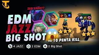 😱Lagi META Nih Zed Ezreal Carry Vs 10 Penta Kill  EDM Jazz Big Shot Heartstel  TFT Mobile 142 [upl. by Okim896]