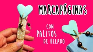 Cómo hacer un marcapáginas fácil con palitos de helado [upl. by Gary312]