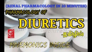 DIURETICS PHARMACOLOGY  RENAL PHARMACOLOGY  DIURETICS  IN TAMIL [upl. by Awahsoj263]