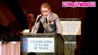 Macaulay Culkin From Home Alone Climbs Up On The Podium To Speak At The 1994 Warner Bros Luncheon [upl. by Nej]