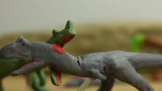 ceratosaurus vs majungasaurus  clay dinosaurs [upl. by Atalanta149]