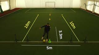 Soccer Illinois Agility Test With Ball [upl. by Marleen]