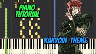 PIANO TUTORIAL  KAKYOIN THEME  ARCADE  JoJos Bizarre Adventure [upl. by Eca282]