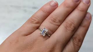 15 Ct Emerald Cut Solitaire Engagement Ring Emerald Cut Engagement Ring Emerald Cut Ring [upl. by Colwin]