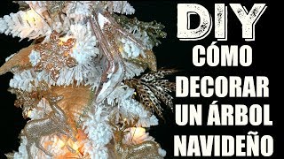 CÓMO DECORAR TU ÁRBOL DE NAVIDAD PEQUEÑO FEMENINO Y SÚPER FÁCIL [upl. by Kifar]