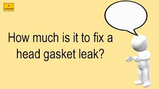 How Much Is It To Fix A Head Gasket Leak [upl. by Allimac]