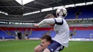 AMAZING Soccer amp football freestyle tricks at the Reebok Stadium [upl. by Janet]