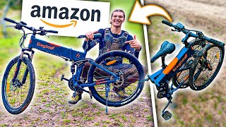 Faire du VTT avec un vélo électrique pliant dAmazon  Oui on a fait ça 😂 [upl. by Annovy]