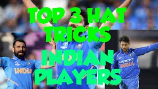 Top 3 Hat tricks by Indian bowlers in odi  hattrick by Indian players [upl. by Ranita]