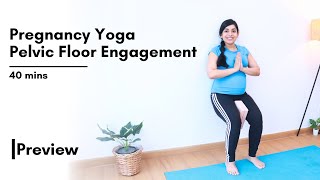 Pregnancy Yoga  Pelvic Floor Engagement  Online Prenatal Yoga Program for 2nd amp 3rd Trimester [upl. by Publia294]