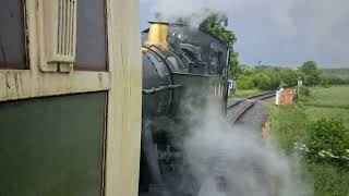 Small Prairie 4555 going through crossing on Chinnor railway May 2024 [upl. by Eibloc]