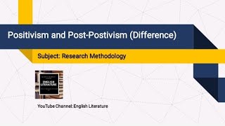 Difference Between Positivism and PostPositivism  Research Methodology  Explained in UrduHindi [upl. by Peyter401]