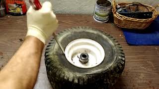 Installing Inner Tubes On Your Riding Mower Tires [upl. by Anikehs688]