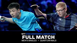 FULL MATCH  Felix LEBRUN vs MA Jinbao  MS QF  WTTLanzhou 2023 [upl. by Adaha696]