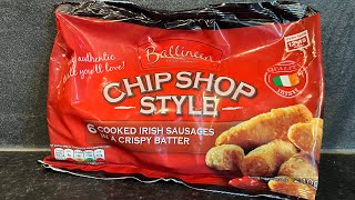 Ballineen Chip Shop Style Battered Sausages Review [upl. by Ahsotal520]