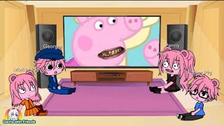 Gacha Club 🐷 Roblox Peppa Pig Family Reacts to Funny Piggy Memes Part 3 [upl. by Anelyak]