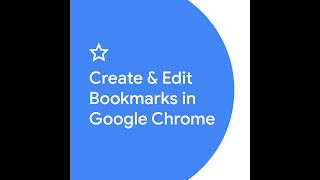 Create and Edit Bookmarks in Google Chrome [upl. by Ticknor]