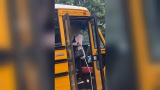 Furious parent jumps on school bus full of students refusing to get off parents say  WSBTV [upl. by Tine]